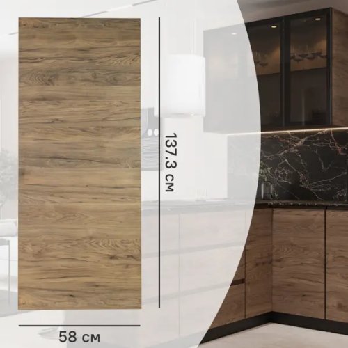 Фальшпанель для кухонного шкафа Токио 58x137,6 см KONSENSA ЛДСП цвет темное дерево