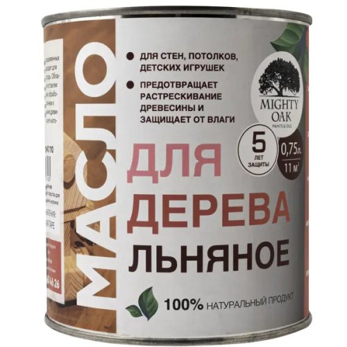 Масло для дерева Mighty Oak льняное 750 мл