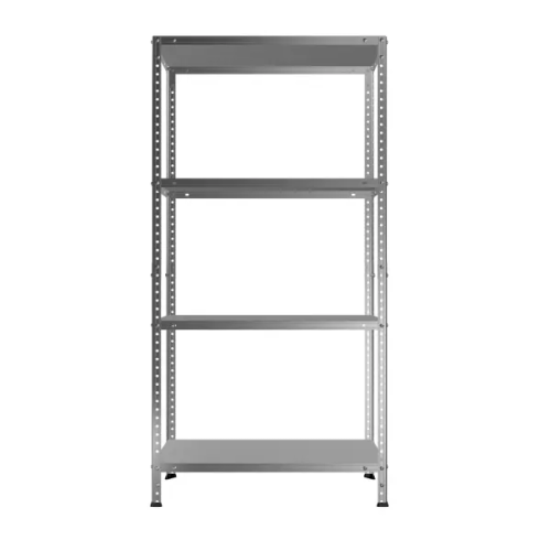 Стеллаж металлический 70x140x30 см оцинкованная сталь нагрузка на полку 30 кг цвет серый