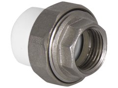 Муфта TEBO бел. PP-R комбин. разъемная (Американка) 25х3/4 ВР O-ring