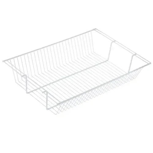 Полка-корзина Larvij 60.3x11.8x40.6 см сталь цвет белый