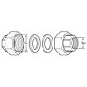 Комплект гаек для насоса WILO R11/2-R1GT (3XPART)+BOX-CHR