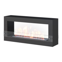 Биокамин SteelHeat FRAME ONE 1000 черный (Стекло + Стемалит)