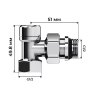 Набор термостатический осевой Royal Thermo Design 1/2М30х1,5 (Хром)