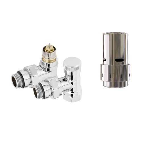 Набор термостатический угловой Royal Thermo Design 1/2 Click (Хром) с термоголовкой Design (Хром)