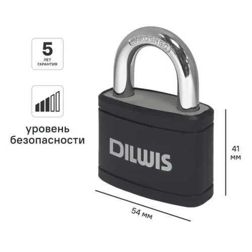 Замок навесной DILWIS 41x54 мм чугун