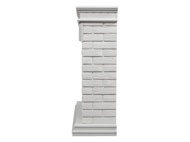 Портал Firelight Bricks 30 камень белый, белая эмаль