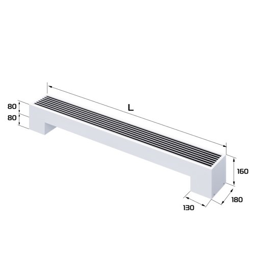 Конвектор напольный Royal Thermo STEP-80/180/1200-1-N-WT-LG-NA