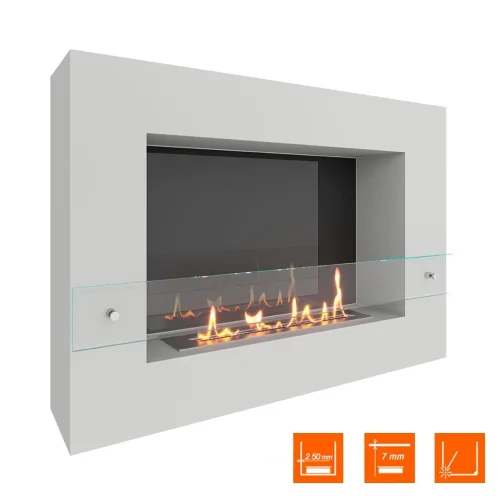 Биокамин SteelHeat WALL GRAND 900 белый