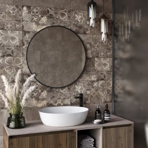 Настенная плитка Alma Ceramica Oxford 24 30x60 см 1.98 м² матовая цвет коричневый