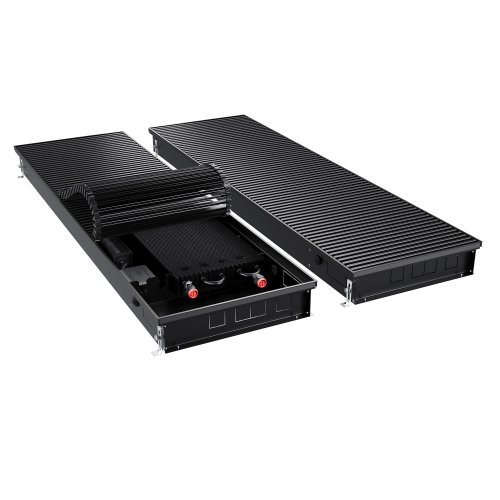 Конвектор внутрипольный Royal Thermo ATRIUM TURBO-90/400/2700-DG-U-BL