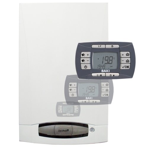 Котел газовый BAXI NUVOLA3 COMFORT 320 Fi настенный, 2 конт., закр.кам.сгор. п/у, встроен.бойлер