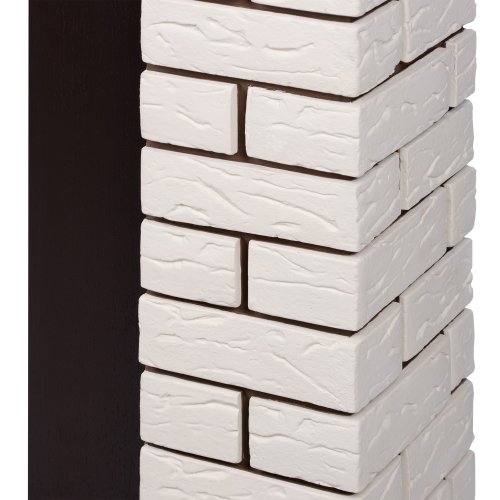 Портал Firelight Bricks Classic камень бежевый, шпон темный дуб
