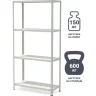 Стеллаж металлический Stynergy 4 полки 200x100x50 см цвет серый нагрузка на полку 150 кг