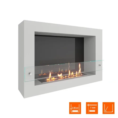 Биокамин SteelHeat WALL ONE 800 белый