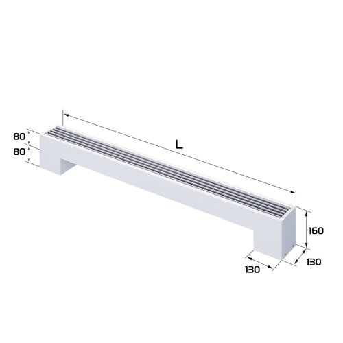 Конвектор напольный Royal Thermo STEP-80/130/1600-1-N-WT-LG-NA