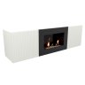 Каминокомплект: Тумба с биокамином Firelight BFP/P-1400L белая+набор керамических дров сосна