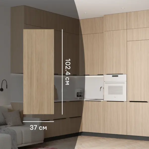 Фальшпанель для кухонного шкафа Ирбит 37x102.4 см KONSENSA ЛДСП цвет дуб