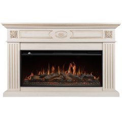 Каминокомплект: Очаг Royal Thermo Aurora RTFP/P-AR40LS, портал Siena 42/40/36, сл. кость с зол. пати