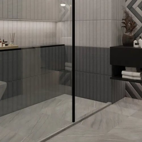 Плитка настенная Керамин Наполи 5 40x6.4 см 0.87 м² матовая цвет графит