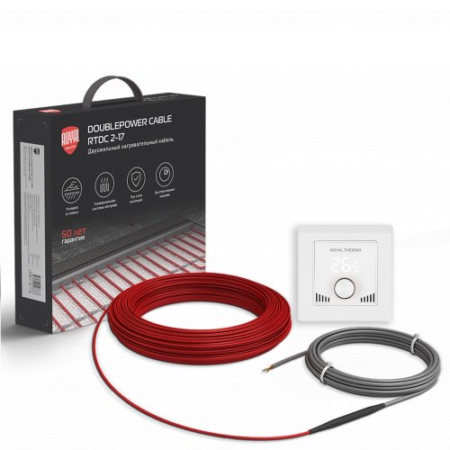 Кабель нагревательный Royal Thermo RTDC 2-17-2500 с терморегулятором RTI-16