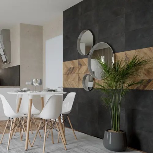 Плитка настенная Керамин Студио 60x30 см 1.98 м² матовая цвет графит