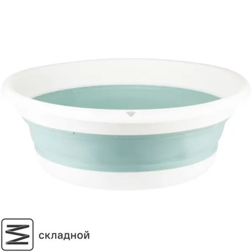 Таз складной Idea Флекс круглый 5.5 л полипропилен цвет тиффани