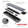 Конвектор внутрипольный Royal Thermo ATRIUM TURBO-80/250/1200-DG-U-DB
