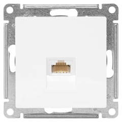 Розетка компьютерная встраиваемая Schneider Electric Atlas Design ATN000183 RJ45 цвет белый