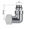 Набор термостатический трехосевой Royal Thermo Design Pro 15мм М30х1,5 (Хром)