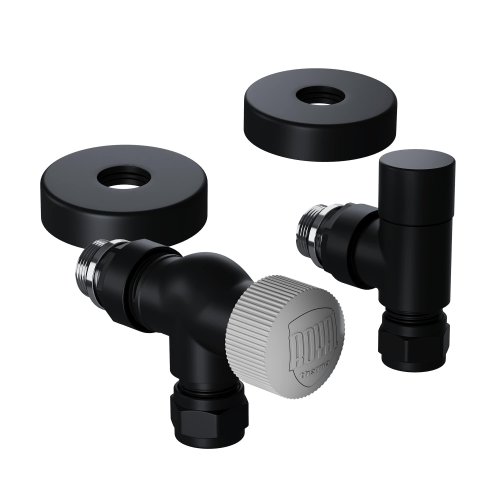 Набор термостатический осевой Royal Thermo Design Pro 15мм М30х1,5 (Черный)