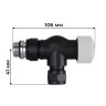 Набор термостатический осевой Royal Thermo Design Pro 15мм М30х1,5 (Черный)
