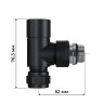 Набор термостатический осевой Royal Thermo Design Pro 15мм М30х1,5 (Черный)