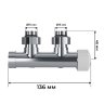 Узел нижнего подключения термостатический угловой Royal Thermo Design Pro 15мм М30х1,5 (Хром)