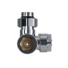 Узел нижнего подключения термостатический угловой Royal Thermo Design Pro 15мм М30х1,5 (Хром)