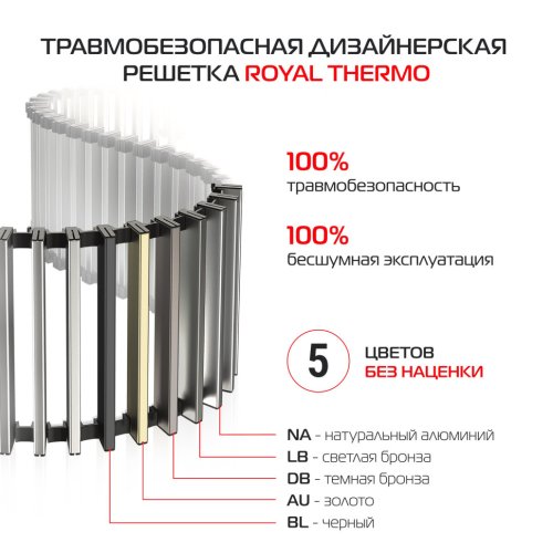 Конвектор внутрипольный Royal Thermo ATRIUM TURBO-150/300/2500-DG-U-DB
