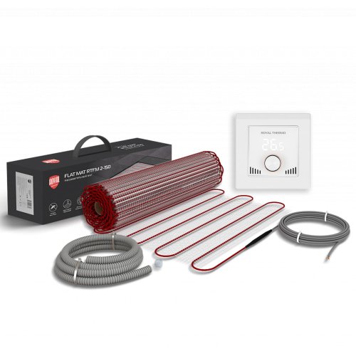 Мат нагревательный Royal Thermo Flat Mat RTFM 2-150-8 с терморегулятором RTI-16